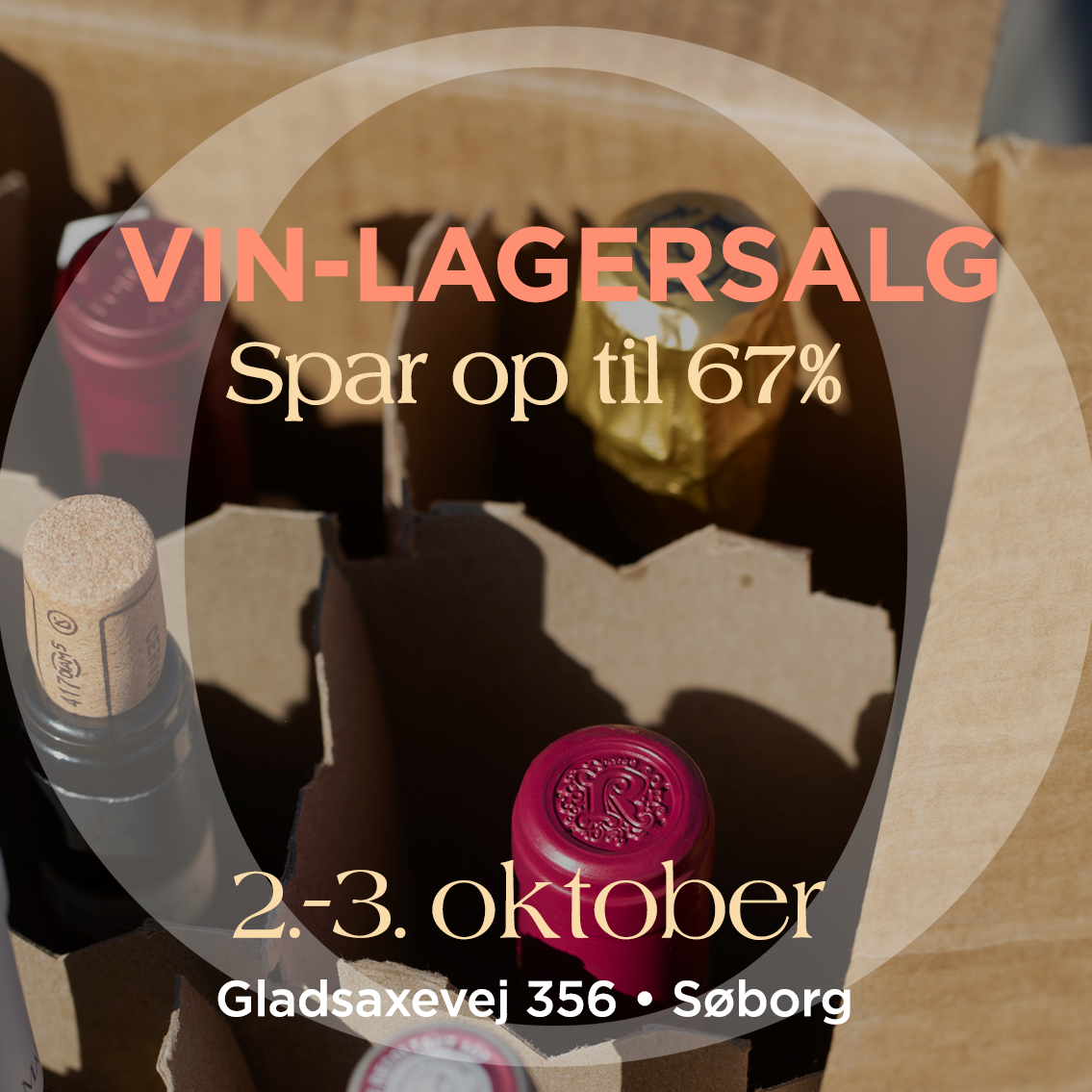 Vinlagerutförsäljning: 2–3 oktober 2026 • Gladsaxevej 356, 2860 Søborg